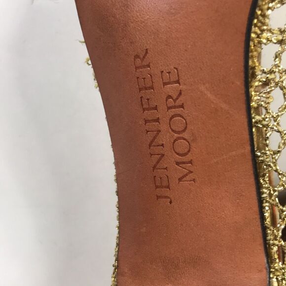 Gold Lace Heels Size (7M) by Jennifer Moore - Picture 14 of 15